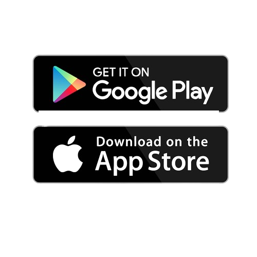 Icônes App Store et Google Play